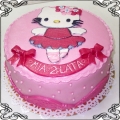 16 Tort dla dziewczynki z płaską dekoracja Hello Kitty Cukiernia Pod Arkadami Kraków 