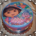 79 Tort Dora poznaje świat  ze świeczkami urodzinowymi 