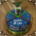 91 Tort star wars mistrz Yoda figurka  i miecze świetlne gwiezdne wojny