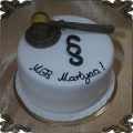 186 Tort paragraf młotek sędziowski dla magistra,  paragraph cake