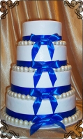 39 tort weselny z białymi kołami perlami z czekolady cukiernia pod arkadami