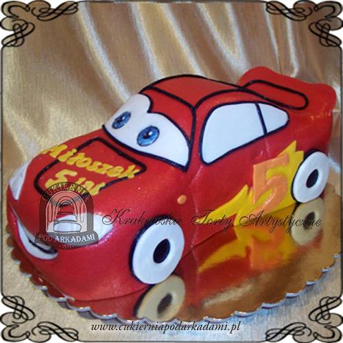 1ADCH.Tort-DISNEY-PIXAR-MATTEL-CARS-ZYGZAK-MCQUEEN-samochody-przestrzenny-auto-cukiernia-pod-arkadami-krakow