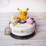 Tort trzy Pokemony - Pikachu Clefairy i Togepi