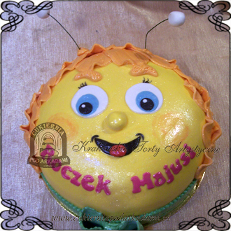 Tort głowa pszczółki Mai