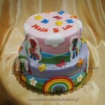 Tort My Little Pony Equestria Girls z tęczą dwu piętrowy