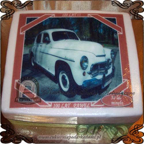 55ASM.Tort-z-jadalnym-zdjeciem-samochodu-Warszawa-auto-oplatek-cukiernia-pod-arkadami-krakow