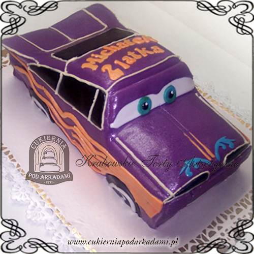 7ADCH.Tort-Auta-Roman-Cars-2-DISNEY-MATTEL-CARS-przestrzenny-cukiernia-pod-arkadami-krakow