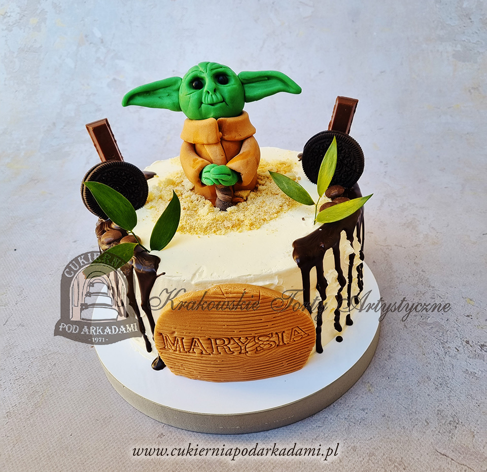 454BA Tort Mistrz Yoda Gwiezdne Wojny cpa