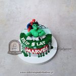 456BD Tort MARVEL Hulk i Spiderman cpa