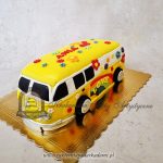 471BA Tort w kształcie ukwieconego autobusu w stylu hippie_cpa