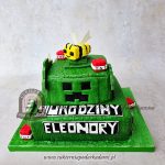 470BD Tort MINECRAFT z TNT i pszczołą cpa